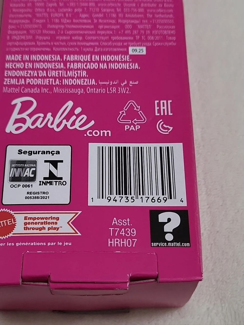Mattel barbie pink